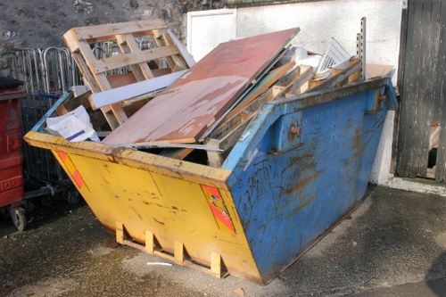 Different types of business waste segregated