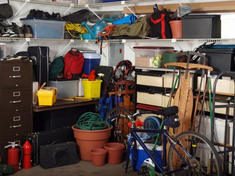 Professionals efficiently clearing a loft