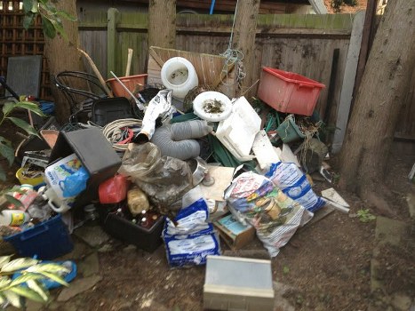 Waste removal service van in Crouch End