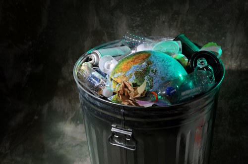 Professional waste removal team handling commercial waste